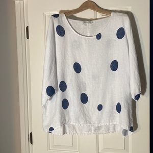 This top is very roomy linen and never been worn